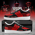 Utah Utes "Throwback Black" Custom Air Force 1 Sneakers – Red & White Accents - LeagueLockerGear