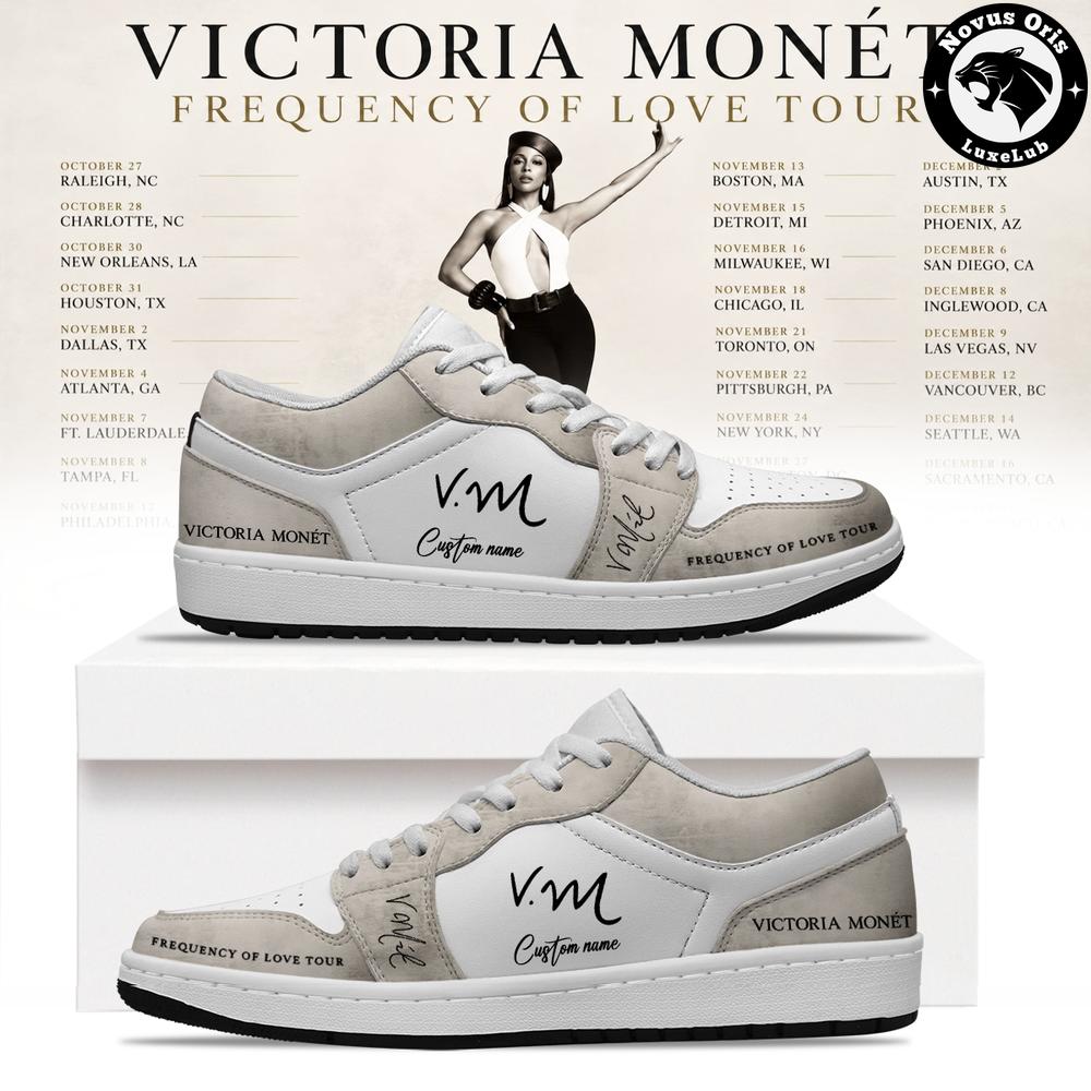Victoria Monét Frequency Of Love Tour 2026 Custom Air Force 1 - NovusOris Best Merch For Fans