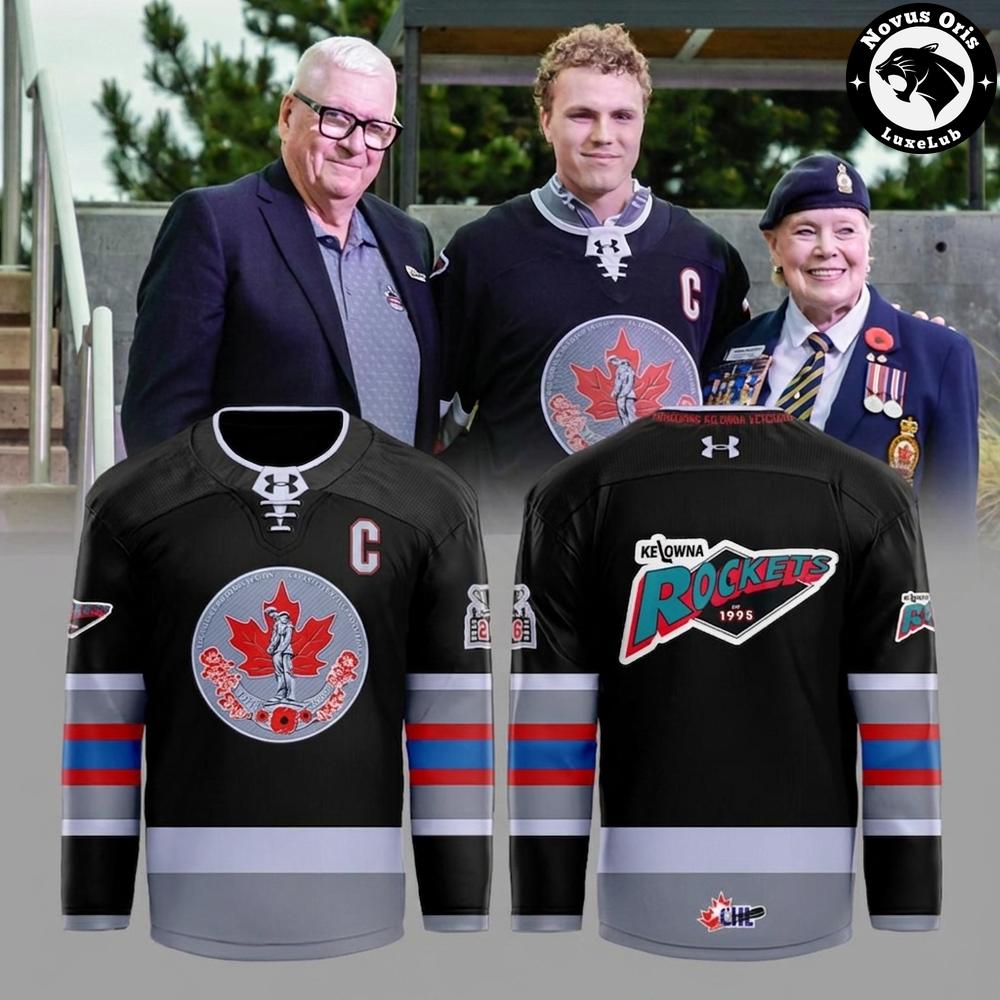 WHL Kelowna Rockets Military Veteran Special Edition Jersey - NovusOris Best Merch For Fans
