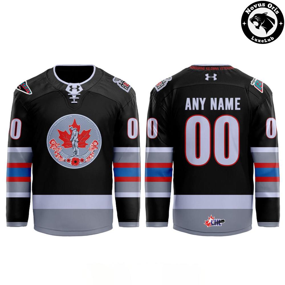 WHL Kelowna Rockets Military Veteran Special Edition Jersey - NovusOris Best Merch For Fans