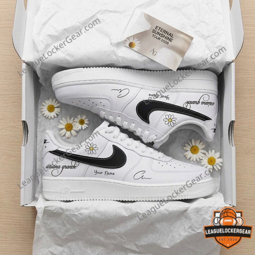 Ariana Grande Signature Daisy Custom Nike Air Force 1 Shoes - LeagueLockerGear