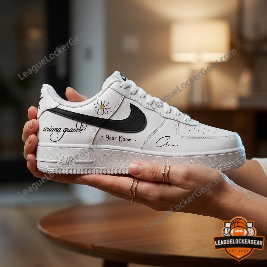 Ariana Grande Signature Daisy Custom Nike Air Force 1 Shoes - LeagueLockerGear