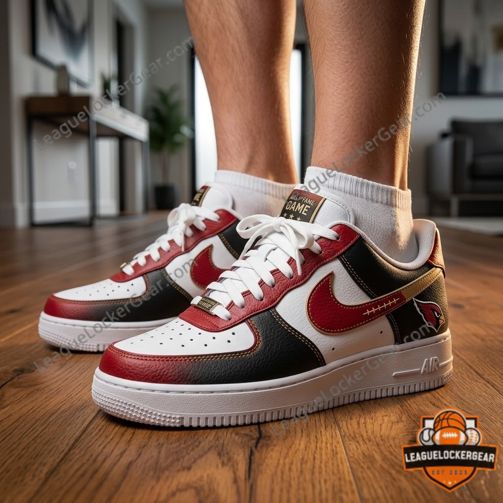 Arizona Cardinals NFL Hall of Fame Game Air Force 1 Sneakers - LeagueLockerGear
