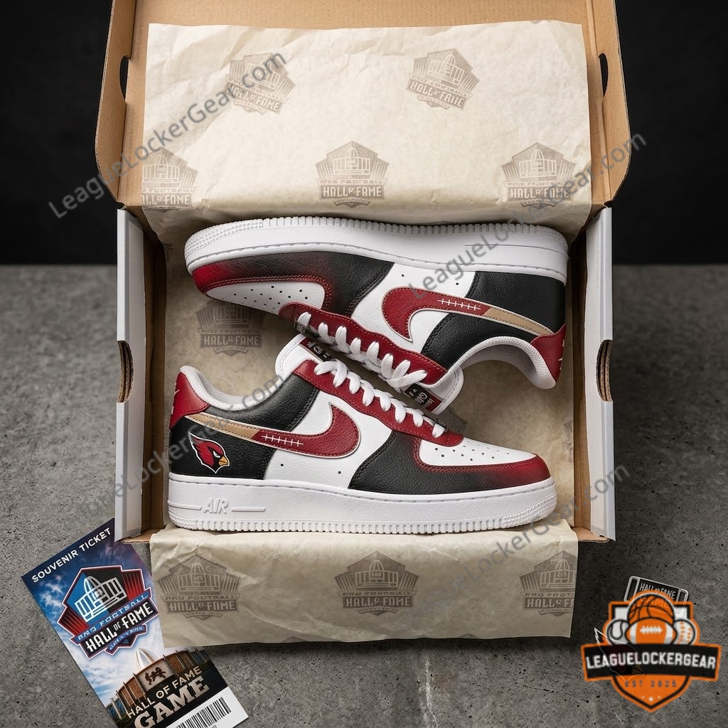 Arizona Cardinals NFL Hall of Fame Game Air Force 1 Sneakers - LeagueLockerGear