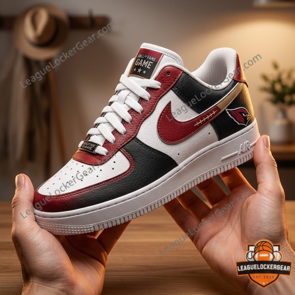 Arizona Cardinals NFL Hall of Fame Game Air Force 1 Sneakers - LeagueLockerGear