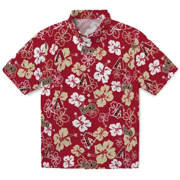 Arizona Diamondbacks Hawaiian Shirt - Hibiscus Flower Design | Hula Hawaiian Shirts
