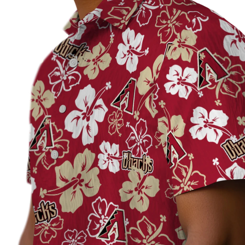 Arizona Diamondbacks Hawaiian Shirt - Hibiscus Flower Design | Hula Hawaiian Shirts