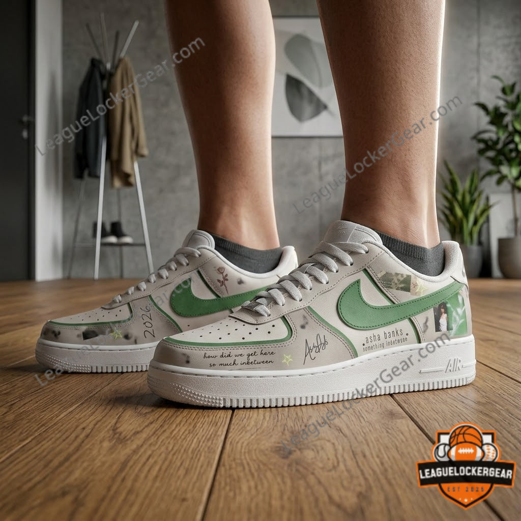 Asha Banks Something Inbetween Custom Air Force 1 Shoes - LeagueLockerGear