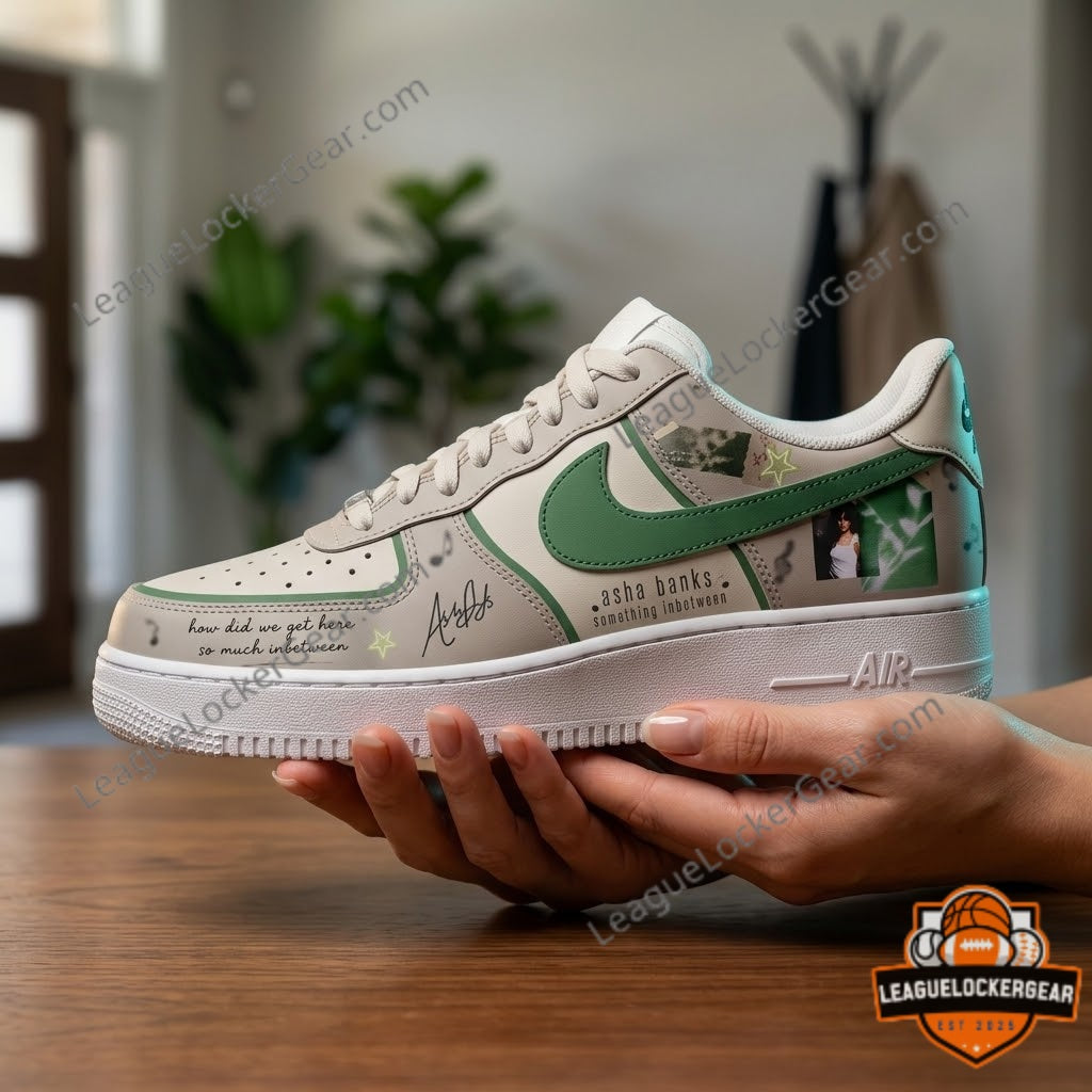 Asha Banks Something Inbetween Custom Air Force 1 Shoes - LeagueLockerGear