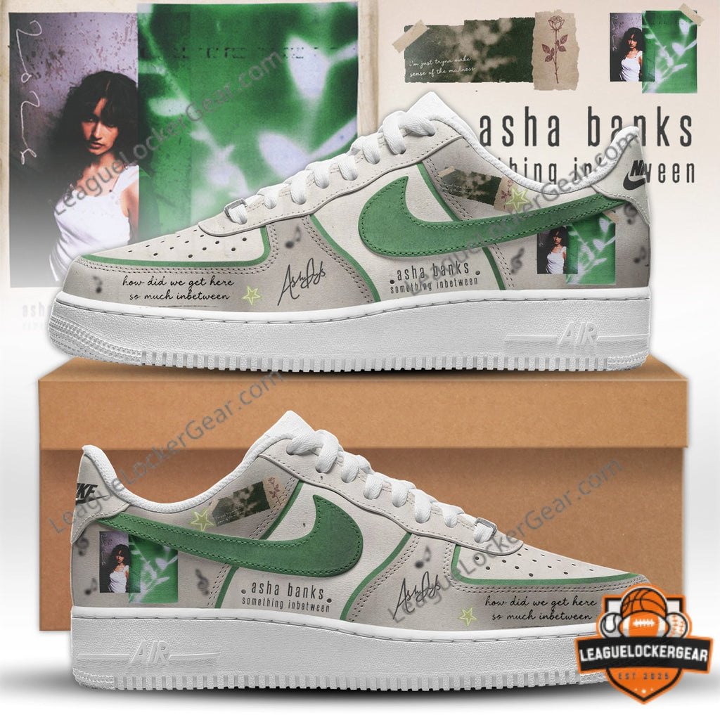 Asha Banks Something Inbetween Custom Air Force 1 Shoes - LeagueLockerGear