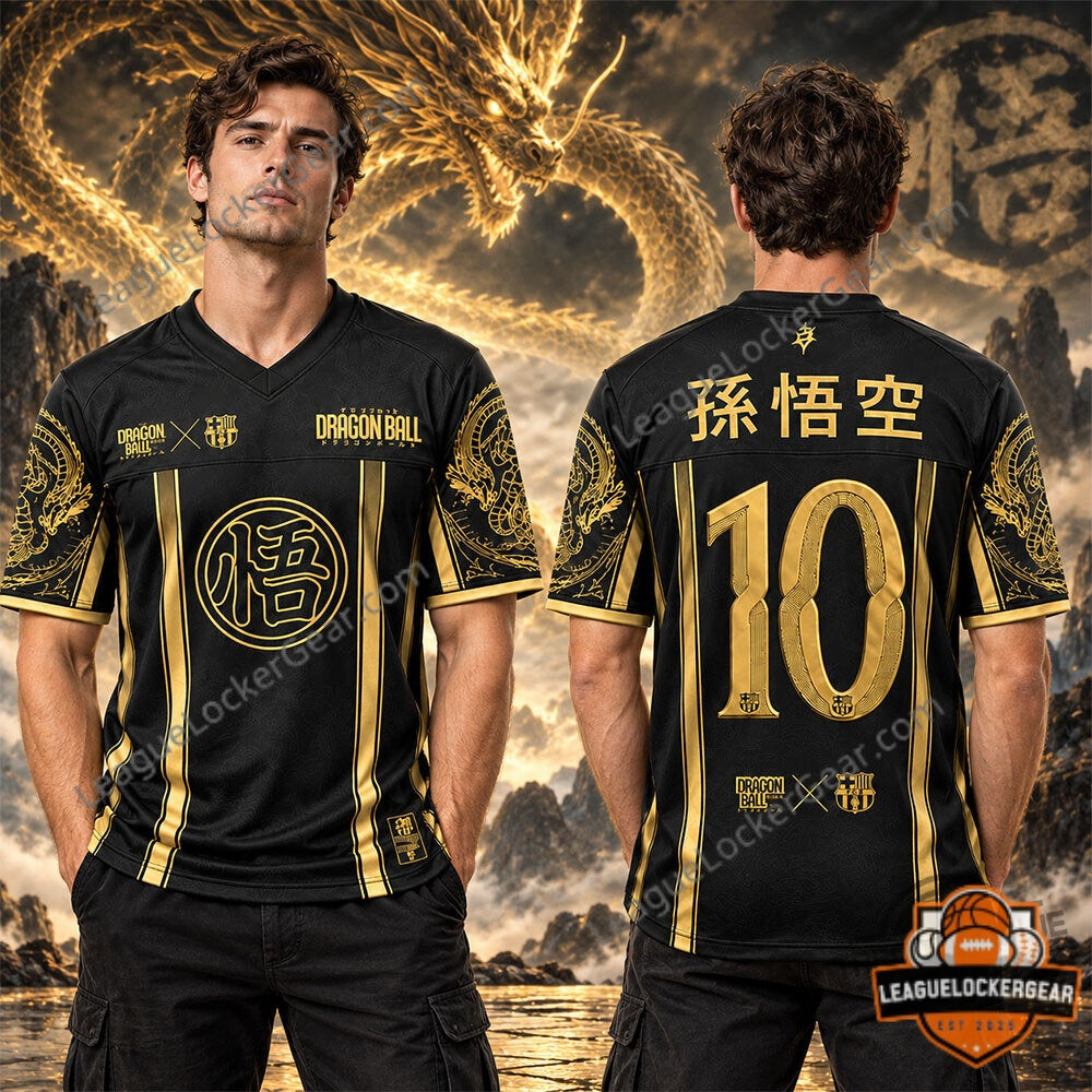 Barcelona Dragon Ball Goku Collaboration Football Jersey