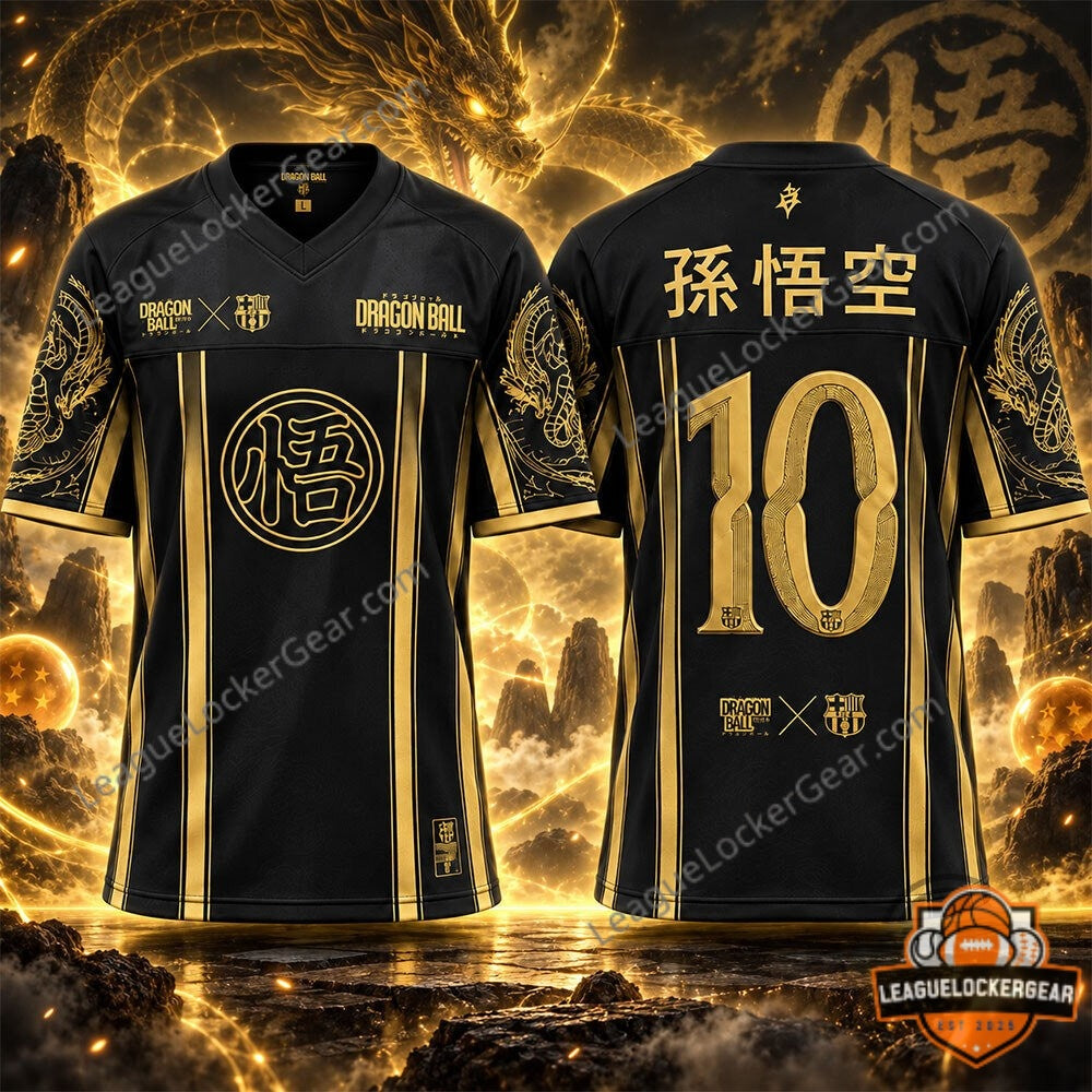 Barcelona Dragon Ball Goku Collaboration Football Jersey