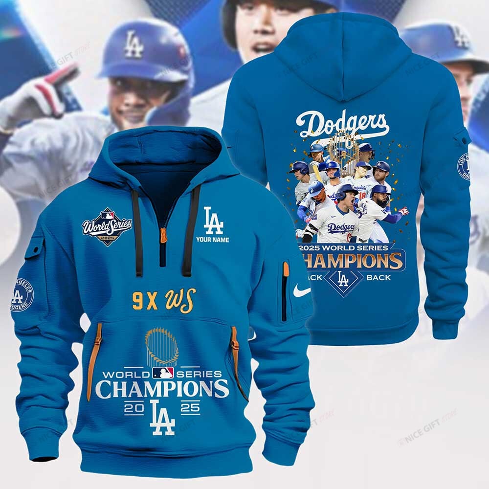 Los Angeles Dodgers 2025 World Series Champions 2D Quarter Zip Hoodie | Buy for only at THK BUY