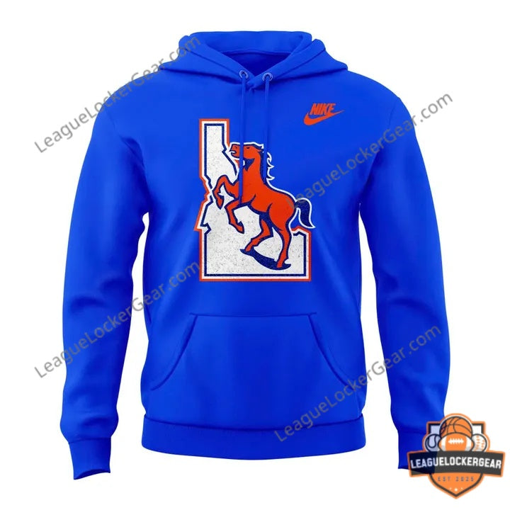 Boise State Broncos 40th Anniversary Football Hoodie T-Shirt S-5XL