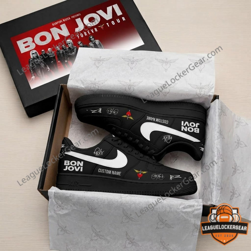 Bon Jovi Forever Tour Signed Custom Sneakers - LeagueLockerGear