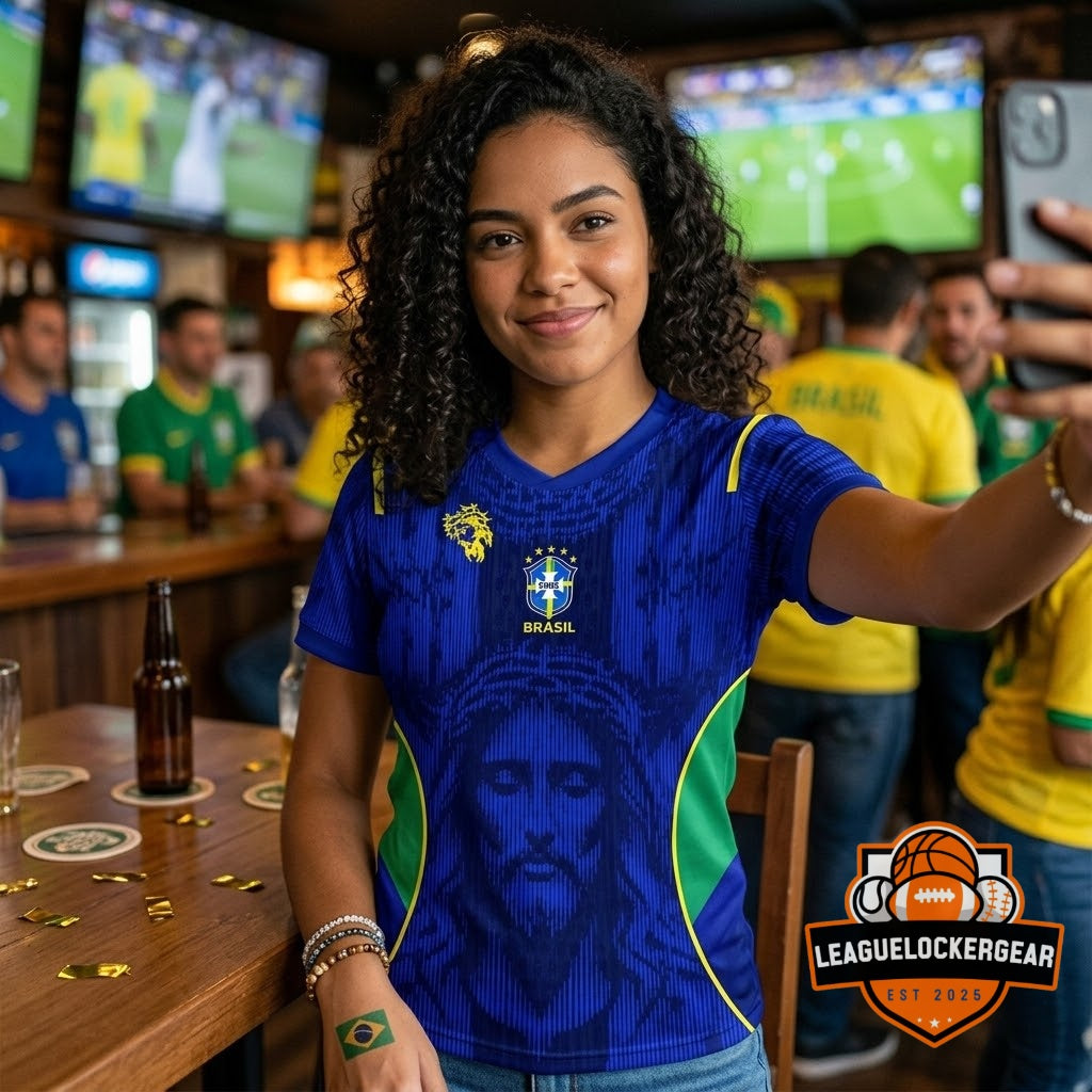 Brazil 2026 National Football Team Jesus Christ Football Jersey - LeagueLockerGear