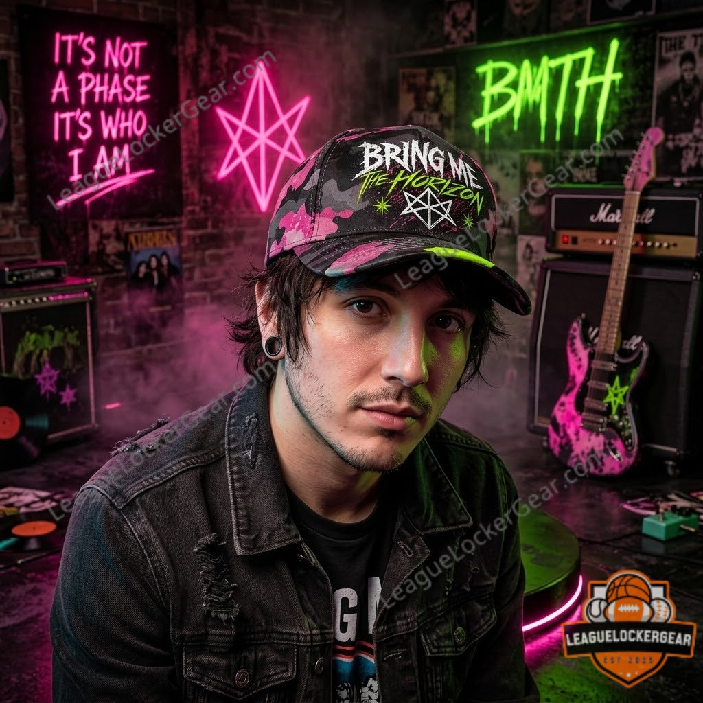 Bring Me The Horizon Neon Chaos Camo Cap