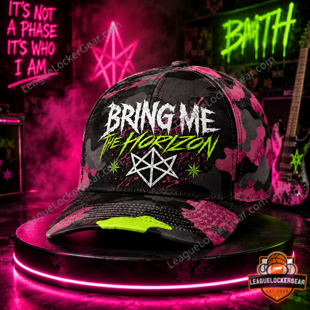 Bring Me The Horizon Neon Chaos Camo Cap