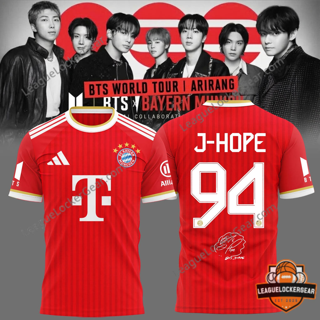 BTS FC Bayern Munich J-Hope World Tour Arirang Collaboration Jersey - LeagueLockerGear