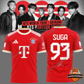 Suga BTS FC Bayern Munich World Tour Arirang Football Jersey - LeagueLockerGear