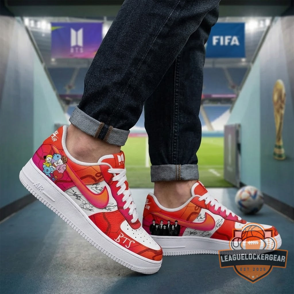 BTS FIFA World Cup 2026 Custom Nike Air Force 1 Shoes - LeagueLockerGear