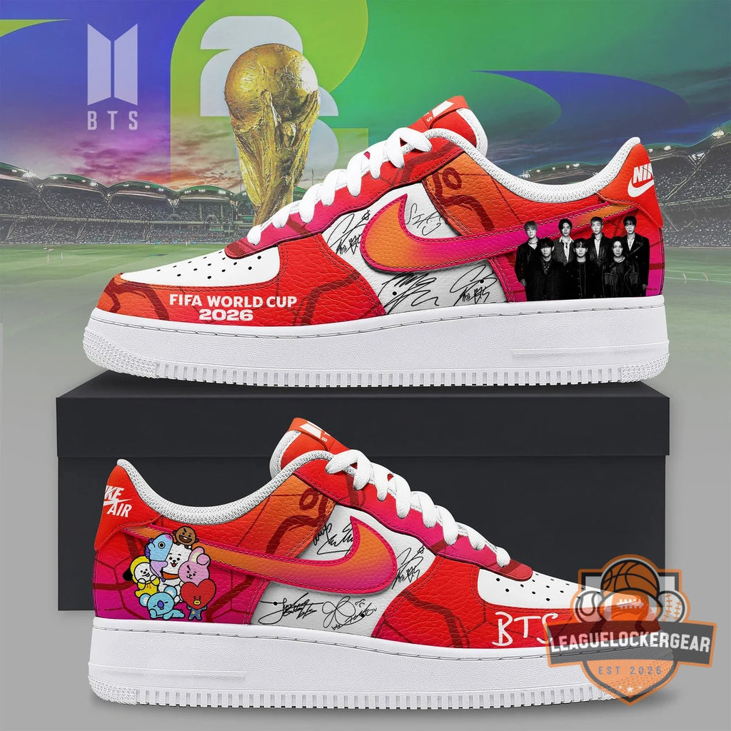 BTS FIFA World Cup 2026 Custom Nike Air Force 1 Shoes - LeagueLockerGear