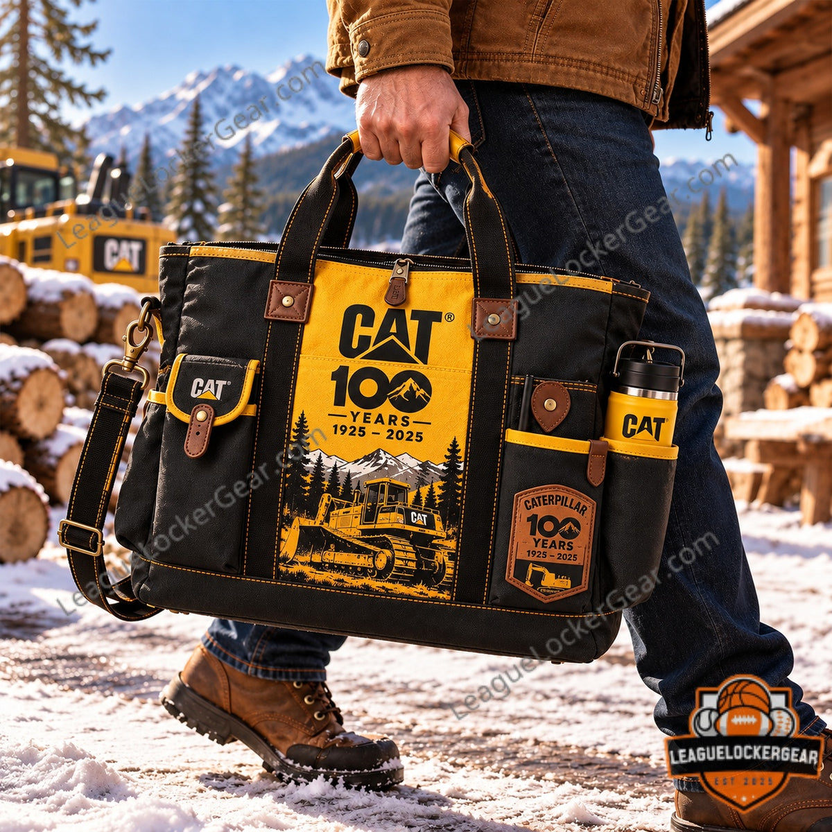 Caterpillar 100th Anniversary Tote Bag