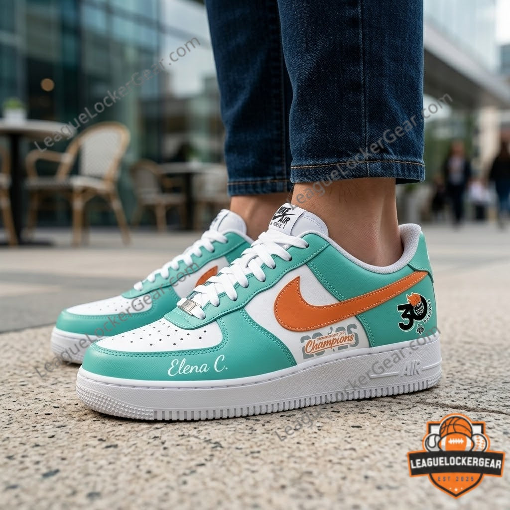 NY Liberty 2026 WNBA Commissioner Cup Champions AF1 Sneakers - LeagueLockerGear