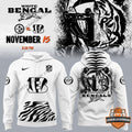 Cincinnati Bengals White Bengal 2026 Game Day Hoodie - LeagueLockerGear
