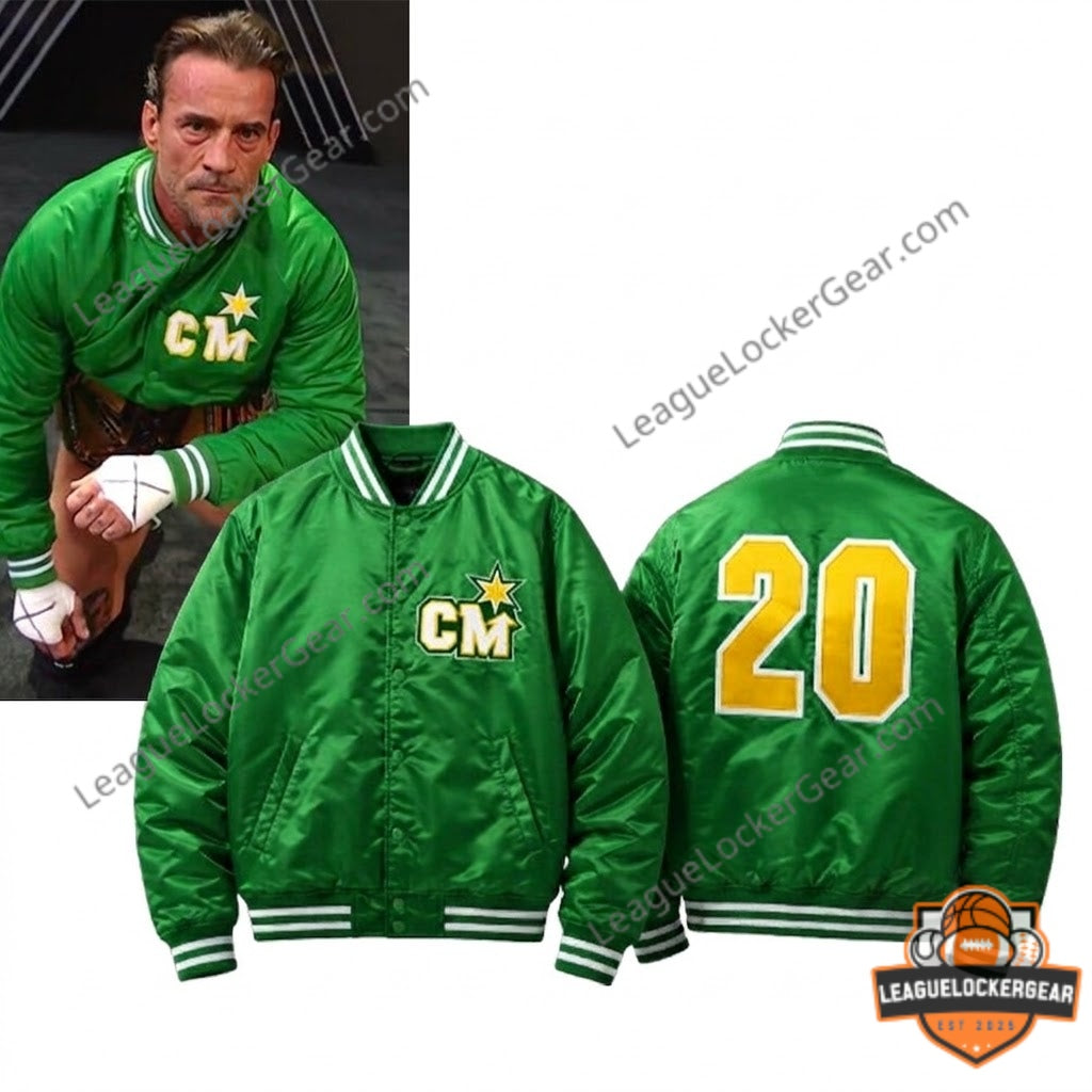 CM Punk SummerSlam 20 Years North Stars Bomber Jacket - LeagueLockerGear
