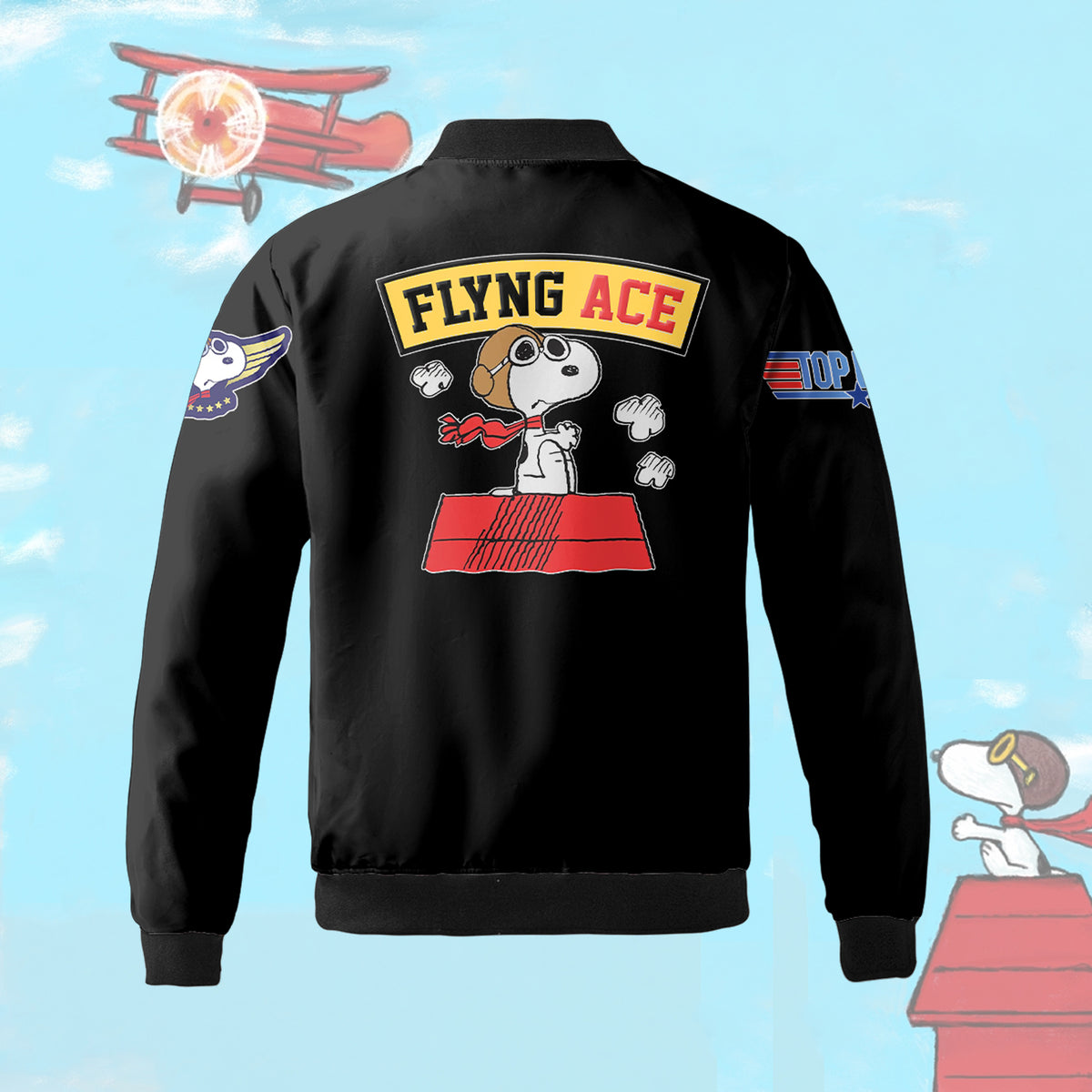 Personalized Snoopy 'Flying Ace' Bomber Jacket | Buy for only at THK BUY
