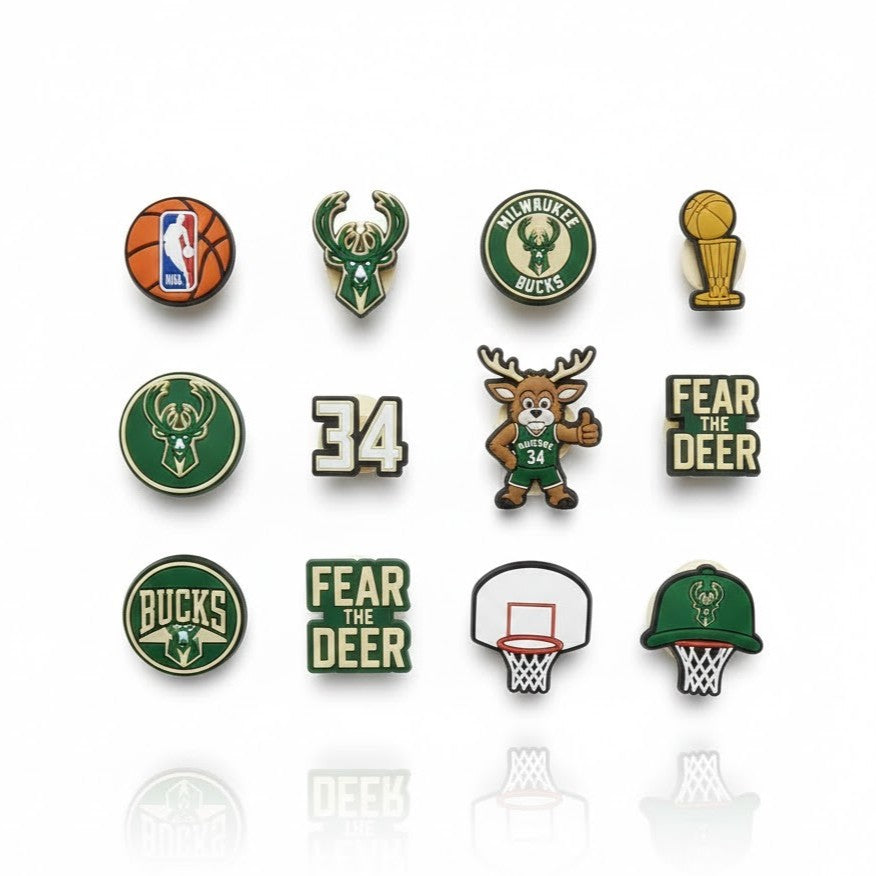 Milwaukee Bucks NBA Crocs Clogs – “Fear The Deer” Green Cream Dominating Fan Footwear - LeagueLockerGear