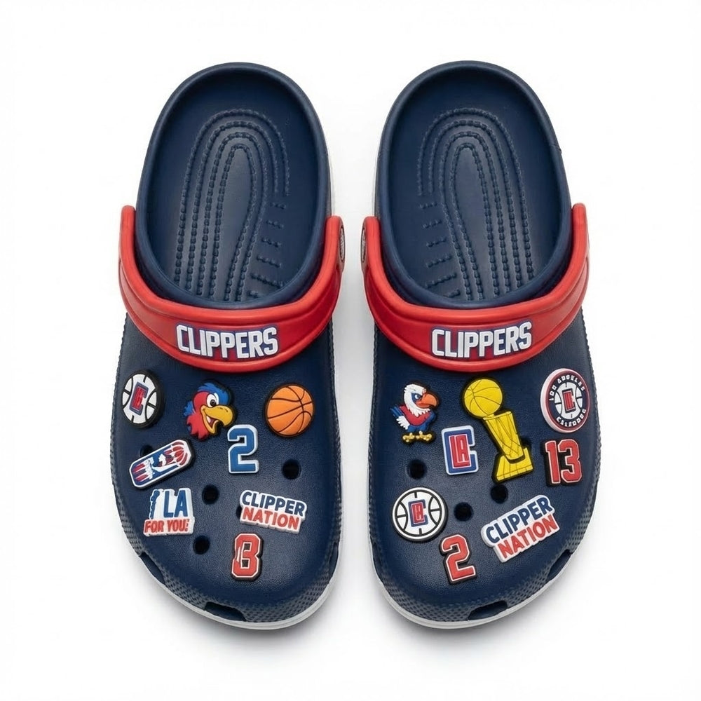 LA Clippers NBA Crocs Clogs – “Clipper Nation” Tenacious Sport Slides - LeagueLockerGear