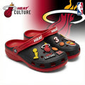 Miami Heat NBA Crocs Clogs – “Heat Culture” Black Red Intense Jibbitz Set - LeagueLockerGear