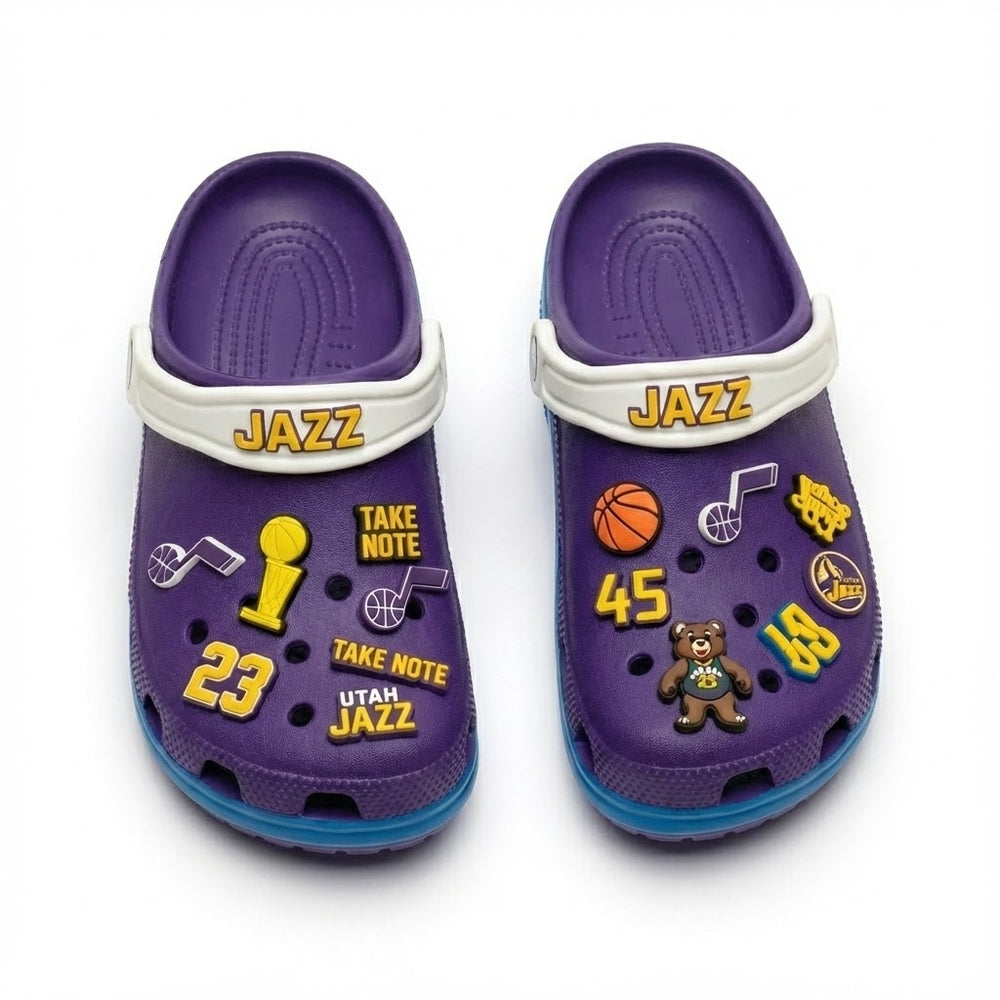 Utah Jazz NBA Crocs Clogs – “Take Note” Dynamic Team Gear - LeagueLockerGear