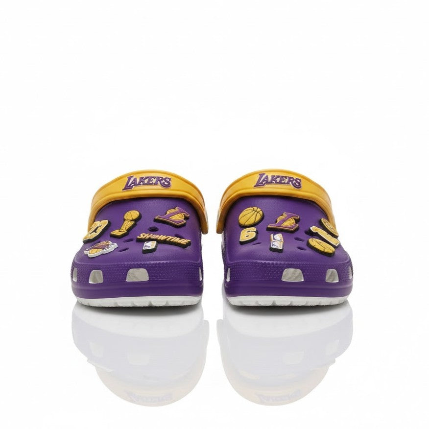 LA Lakers NBA Crocs Clogs – “Showtime” Purple Gold Championship Fan Gear - LeagueLockerGear
