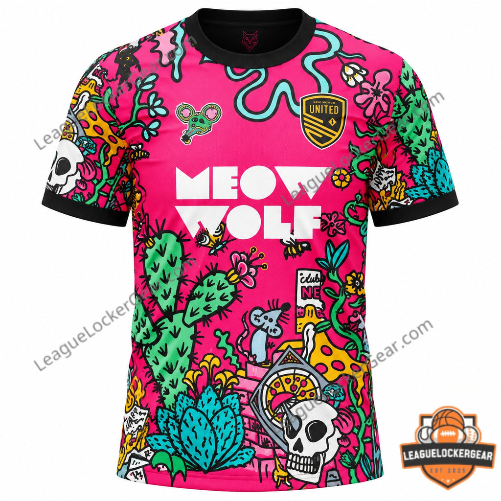 Custom New Mexico United Meow Wolf Football Jersey