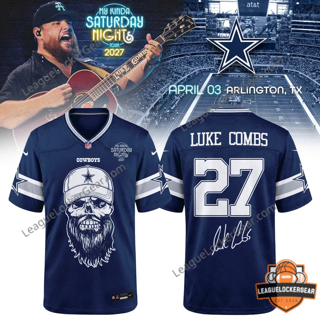 Dallas Cowboys Luke Combs My Kinda Saturday Night Tour 2027 Football J