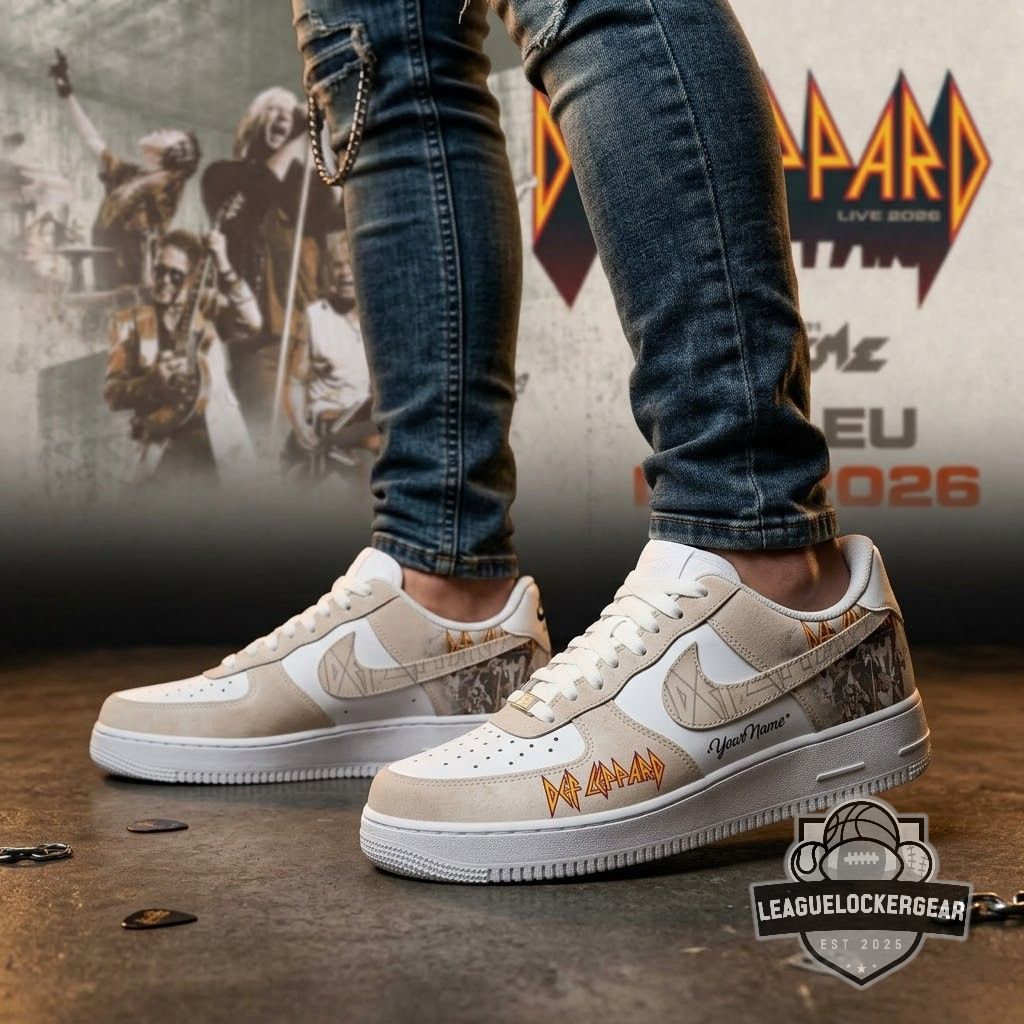 Def Leppard Live 2026 Tour Custom Air Force 1 Shoes - LeagueLockerGear