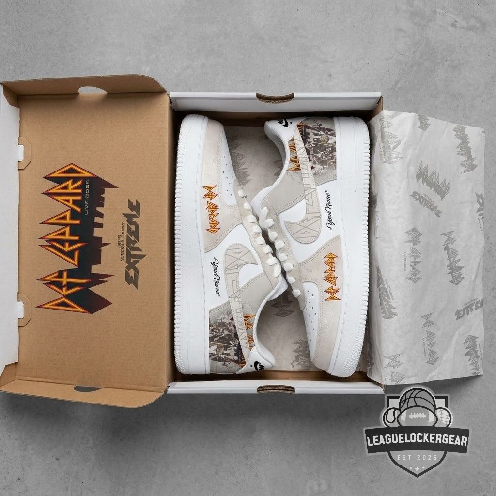 Def Leppard Live 2026 Tour Custom Air Force 1 Shoes - LeagueLockerGear