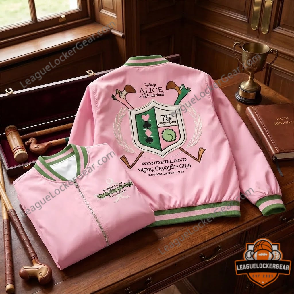 Disney Alice in Wonderland 75th Anniversary Royal Croquet Club Varsity Jacket