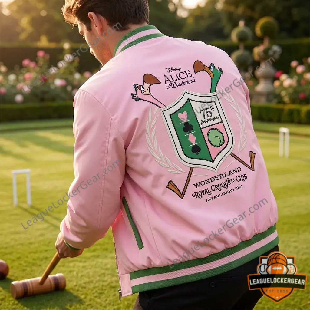Disney Alice in Wonderland 75th Anniversary Royal Croquet Club Varsity Jacket