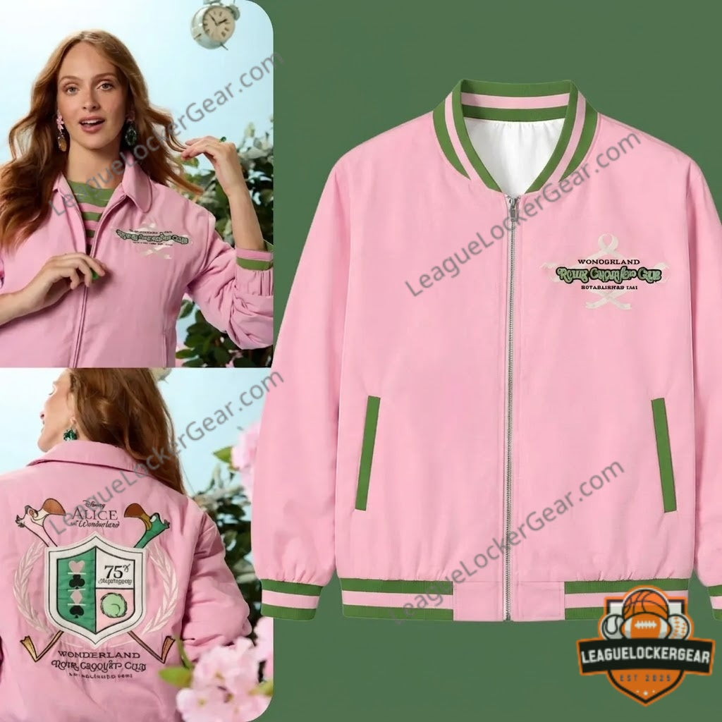 Disney Alice in Wonderland 75th Anniversary Royal Croquet Club Varsity Jacket