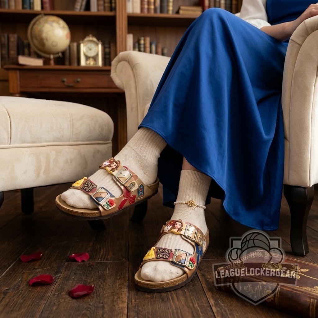 Disney Beauty and the Beast Sandals With Charms - LeagueLockerGear
