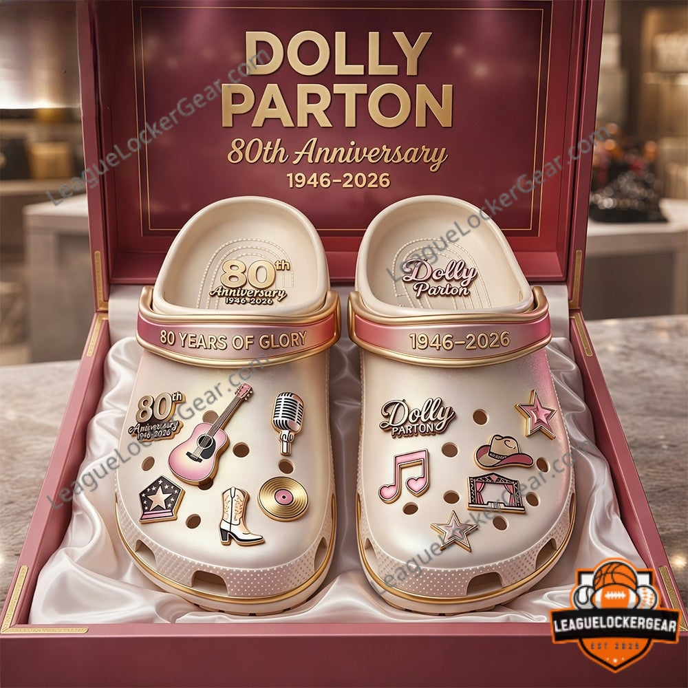 Dolly Parton 80th Anniversary 1946-2026 Crocs - LeagueLockerGear