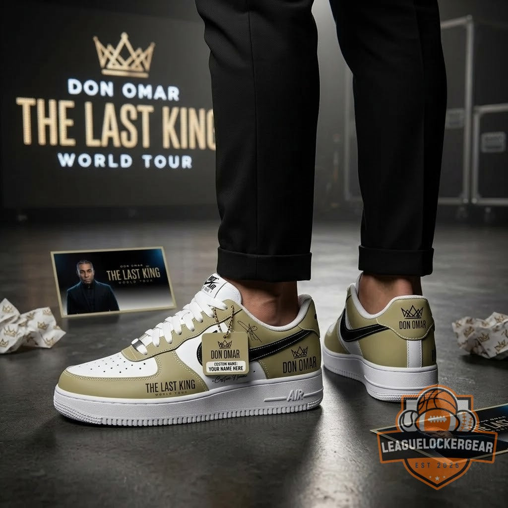 Don Omar The Last King World Tour Custom Nike Air Force 1 Sneakers - LeagueLockerGear