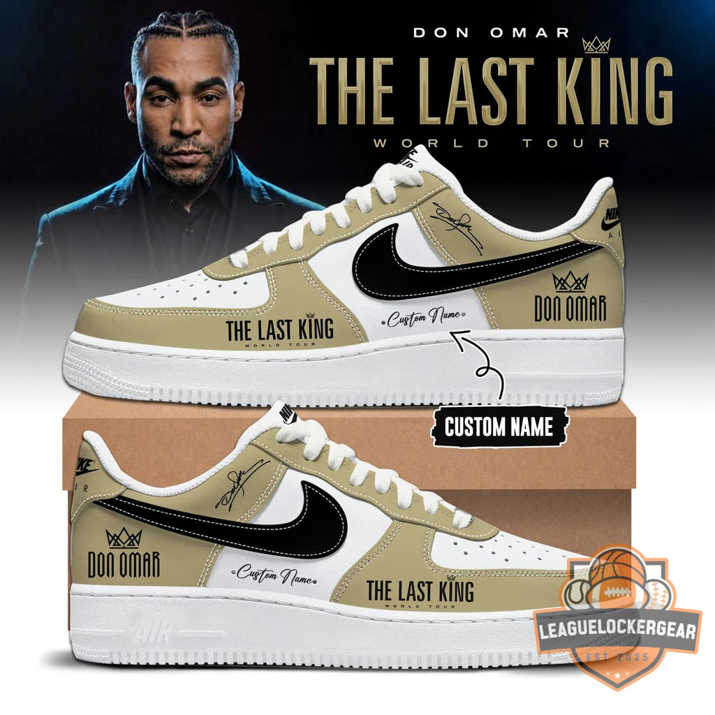 Don Omar The Last King World Tour Custom Nike Air Force 1 Sneakers - LeagueLockerGear