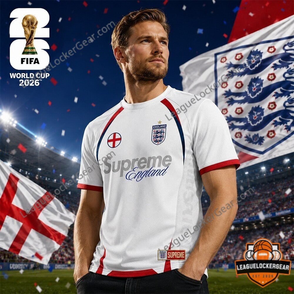 Supreme England National Football Team FIFA World Cup 2026 Jersey - LeagueLockerGear