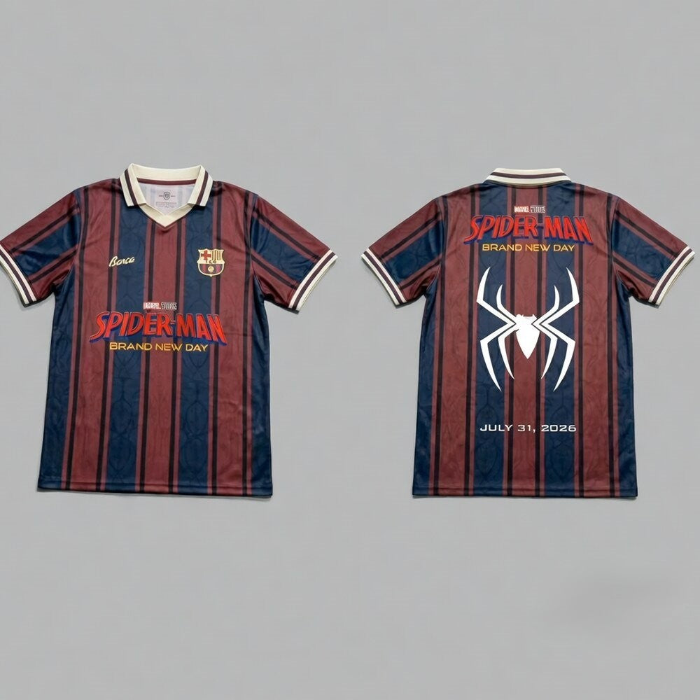 FC Barcelona Spider-Man Brand New Day Soccer Jersey - LeagueLockerGear