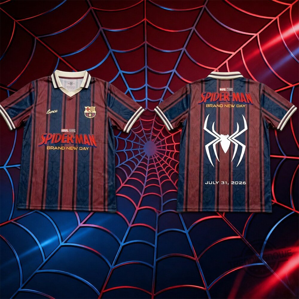 FC Barcelona Spider-Man Brand New Day Soccer Jersey - LeagueLockerGear